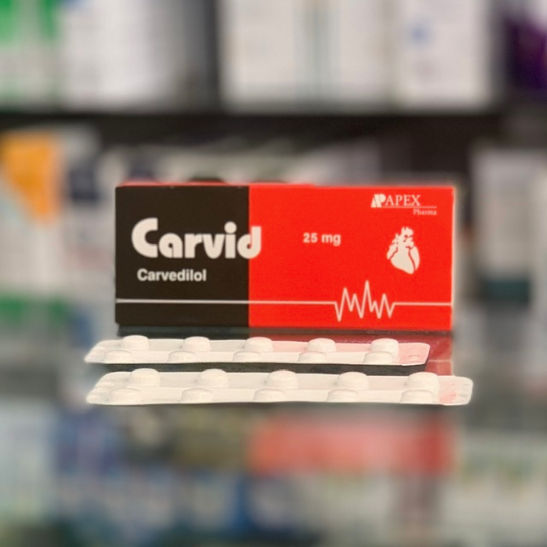 Carvid 25 mg 20 tablets