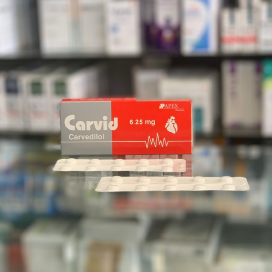 Carvid 6.25 mg 20 tablets