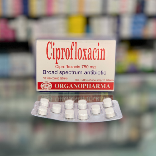 Ciprofloxacin 750 mg 10 tablets