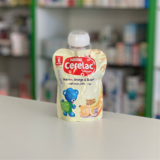 Nestle Cerelac puree banana orange biscuit