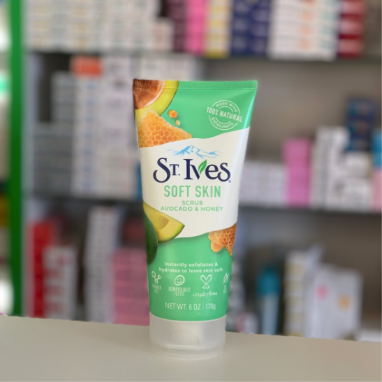 St. Ives Soft skin scrub with honey and avocado