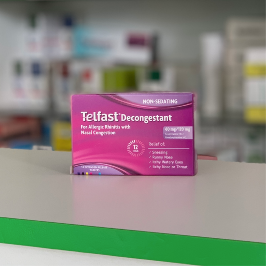 Telfast decongestant 10 tab