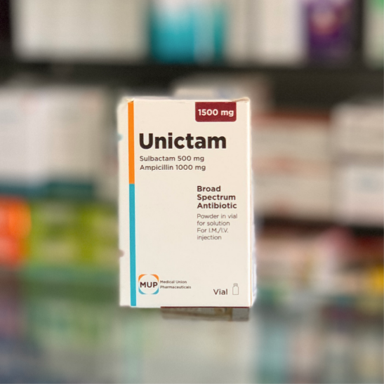 Unictam 1.5 gr 1 bottle for preparation of solution for injection
