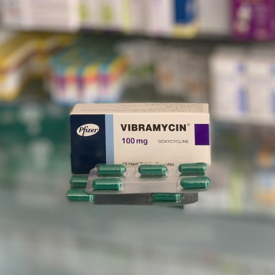 Vibramycin 100 mg 10 capsules